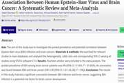 Association Between Human Epstein–Barr Virus and Brain Cancer: A Systematic Review and Meta-Analysis